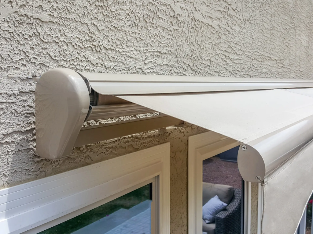 Retractable Awning, Motorized Awning, Power Shade, Awning, Sun Room, Deck Shading, LED Lights